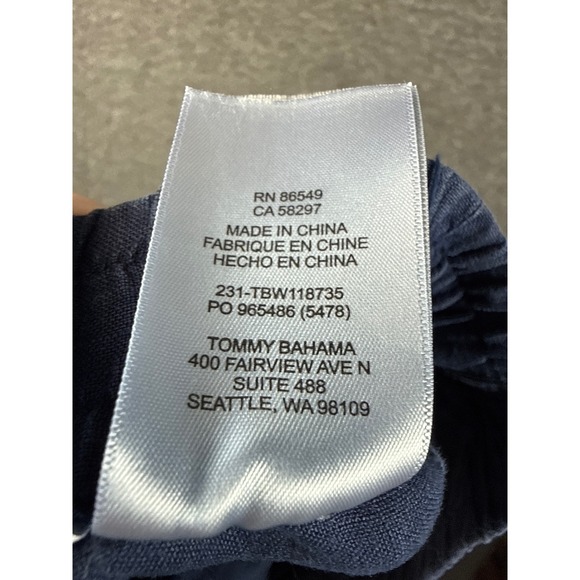 Tommy Bahama Linen Relaxed Fit Drawstring Waist Pants Womens Size XS Blue Cruise - Picture 11 of 13